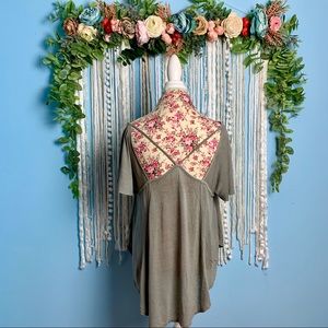 Free People We The Free Strappy Flowy Tee Medium